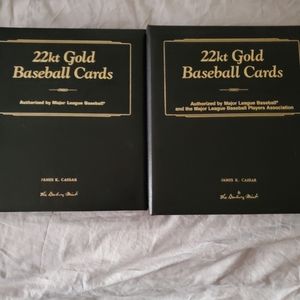 22 KARAT GOLD 2 ALBUM BASEBALL CARD COLLECTION